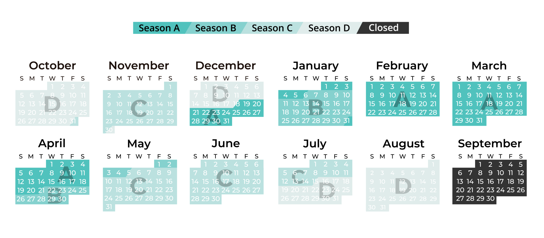 Season calendar